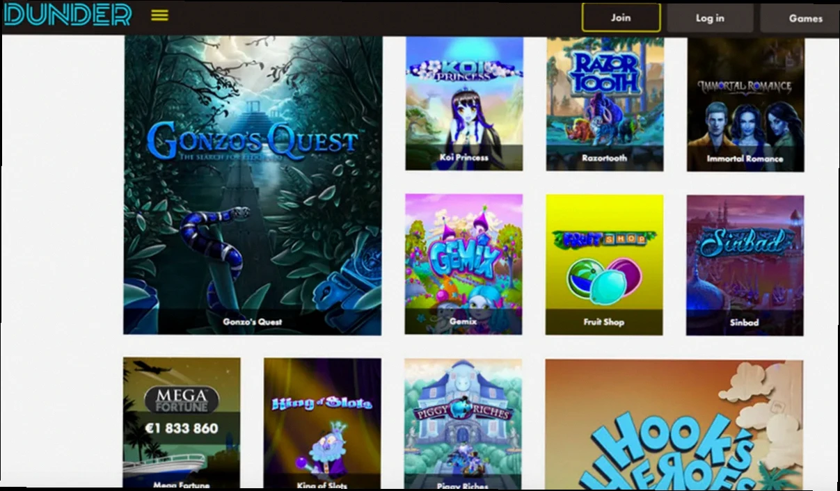 Dunder Casino 5 000 SEK bonus och 100 gratissnurr